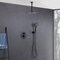 Kibi Circular Pressure Balanced Ceiling Mounted 2-Function Shower System w Rough In Valve- Matte Black KSF408MB - alternate 7